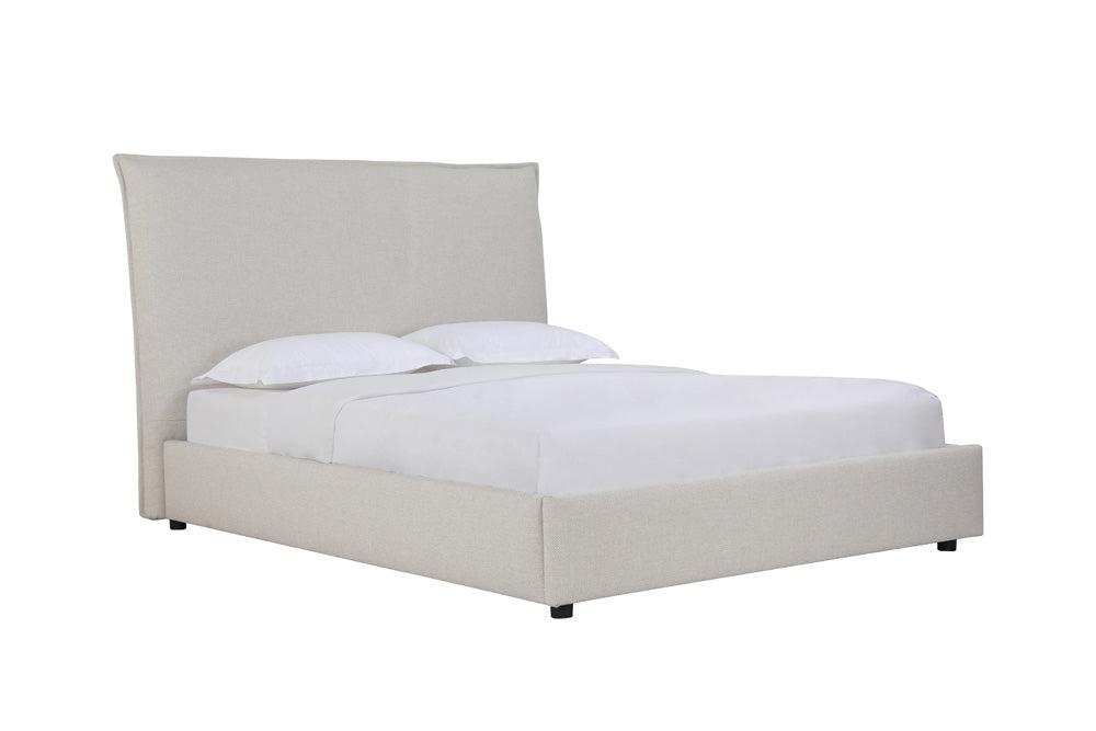 Edge Upholstered Bed Frame Latte Queen