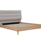 Aria Upholstered Bed Frame Oak Grey Queen