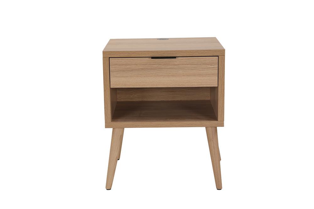 Rio Bedside Table 1 Drawer 1 Shelf Oak