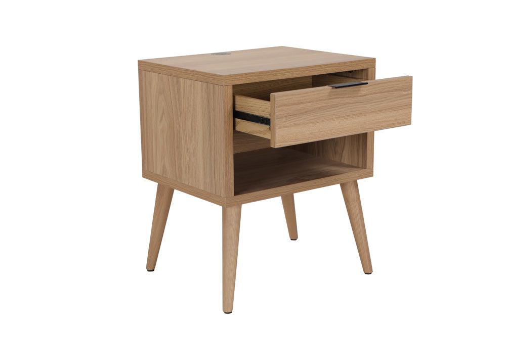 Rio Bedside Table 1 Drawer 1 Shelf Oak