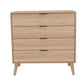 Rio Tallboy 4 Drawer Oak