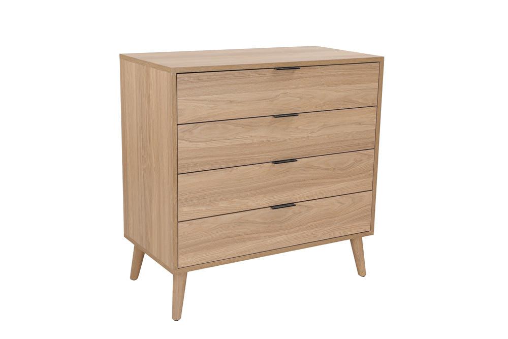 Rio Tallboy 4 Drawer Oak