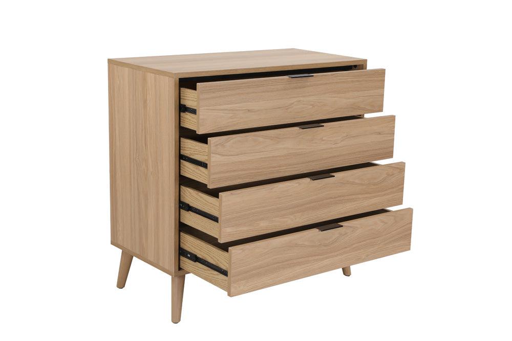 Rio Tallboy 4 Drawer Oak