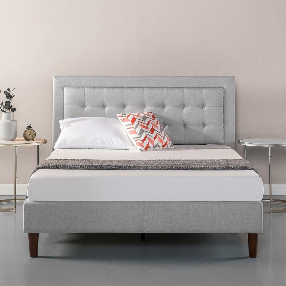 Tufted Button Upholstered Queen Bed Frame