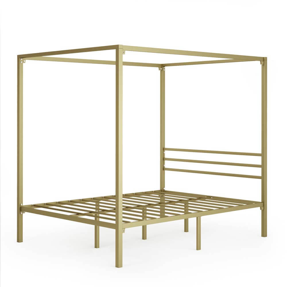 Patricia Canopy Bed Frame Gold Double