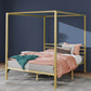 Patricia Canopy Bed Frame Gold Queen