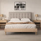 Aria Upholstered Bed Frame Oak Grey Queen