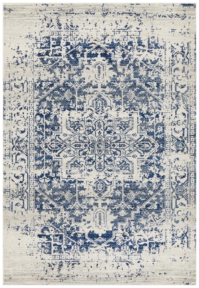 Evoke Dream White Navy Rug 330 x 240 CM