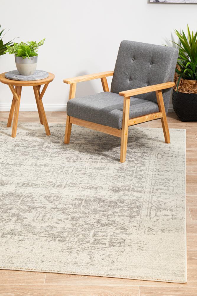 Evoke Dream White Silver Rug 400 x 300 CM