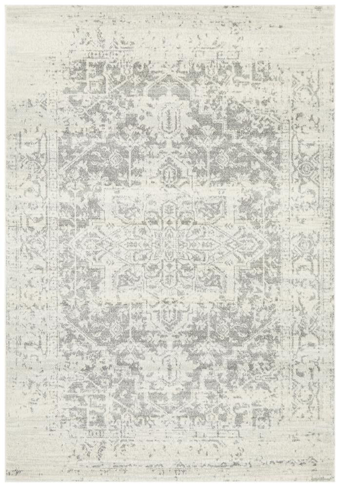 Evoke Dream White Silver Rug 400 x 300 CM