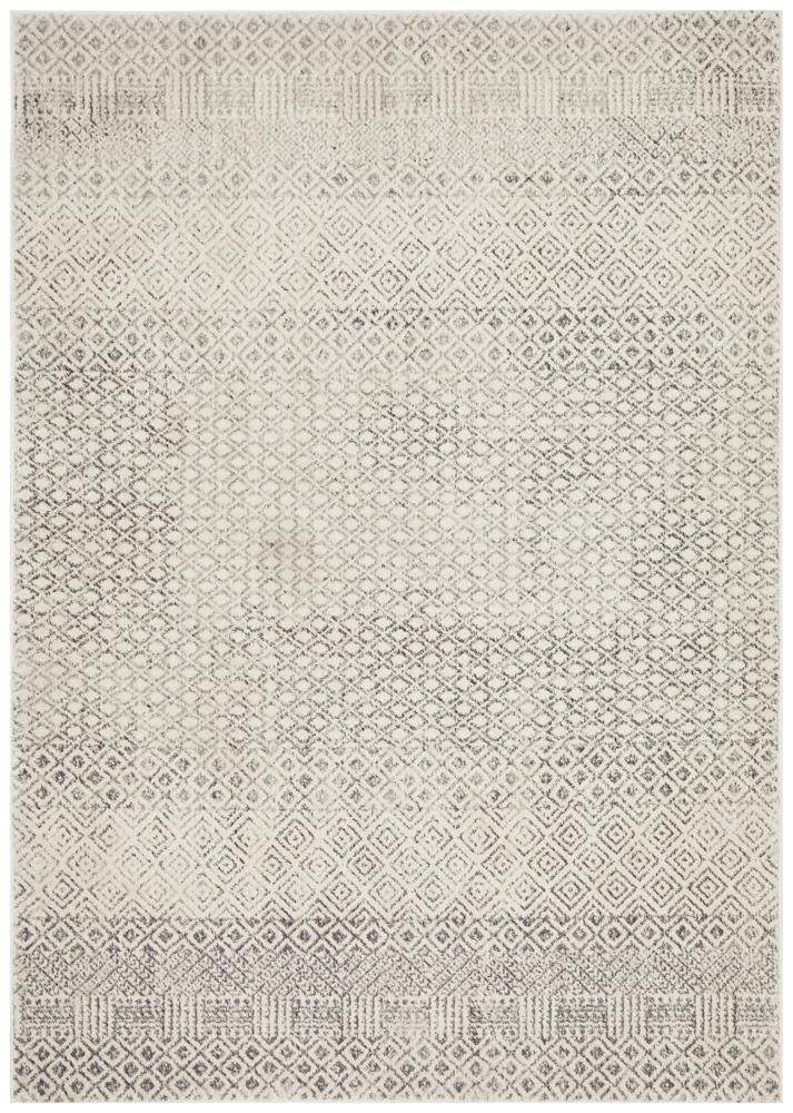 Evoke Diamond Grey Transitional Rug 400 x 300 CM