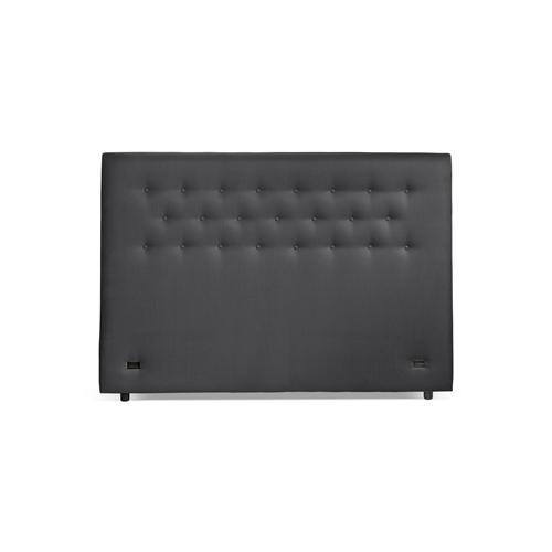 Premium Buttons Upholstered King Single Bedhead Graphite