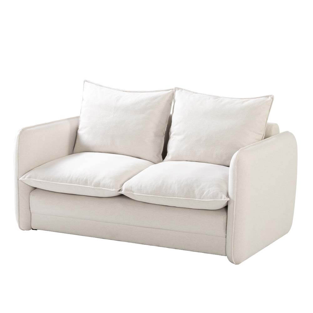 Astor Fold out Sofa Bed Cream White