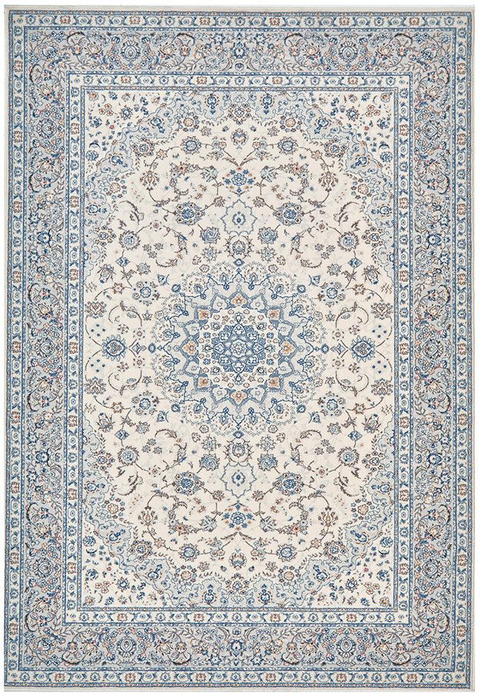 Melody Kashan Ivory Wool Pile Rug 230 x 160 CM