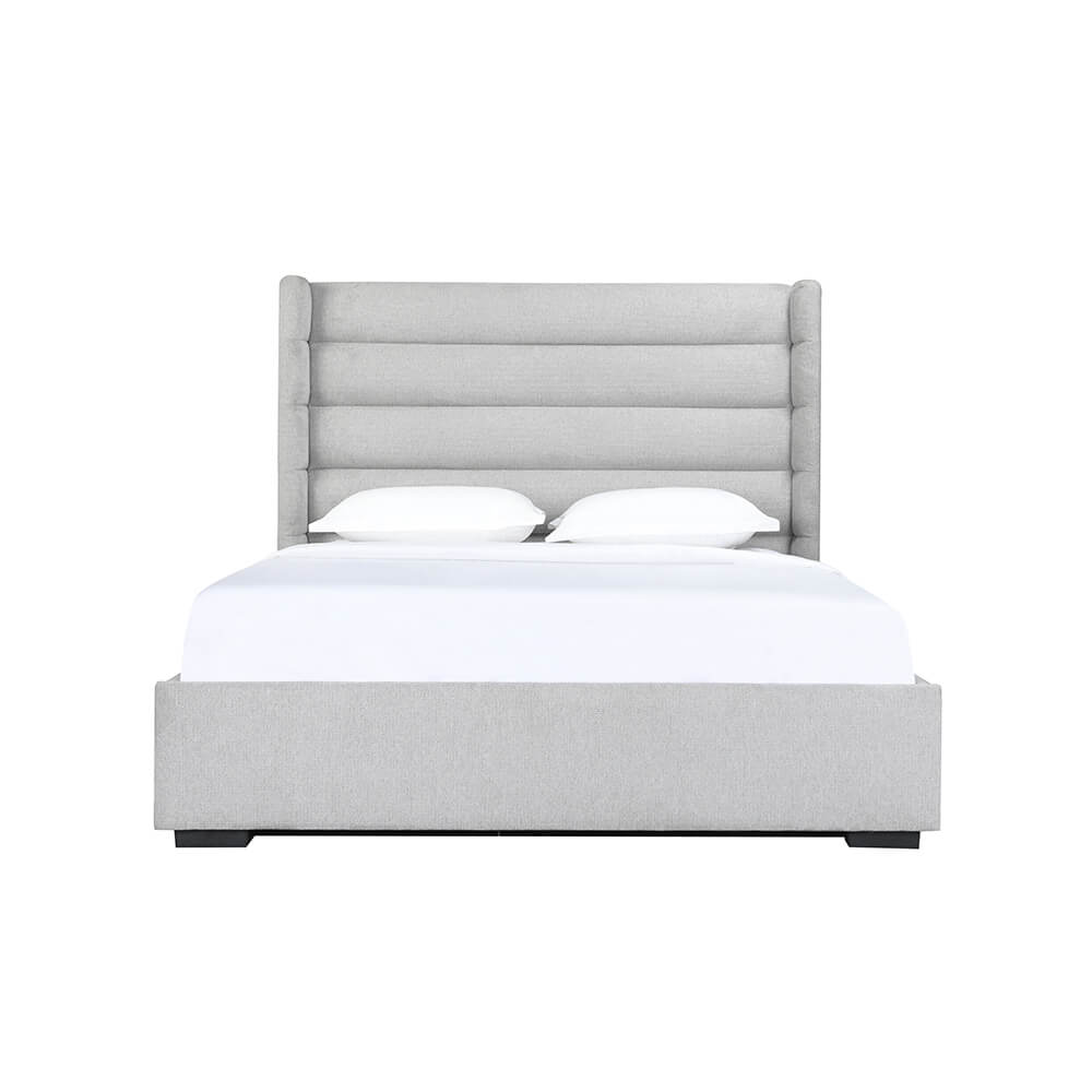 Mosman Gas Lift Upholstered Queen Bed Frame