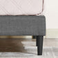 Olivia 30cm Upholstered Double Bed Frame Dark Grey