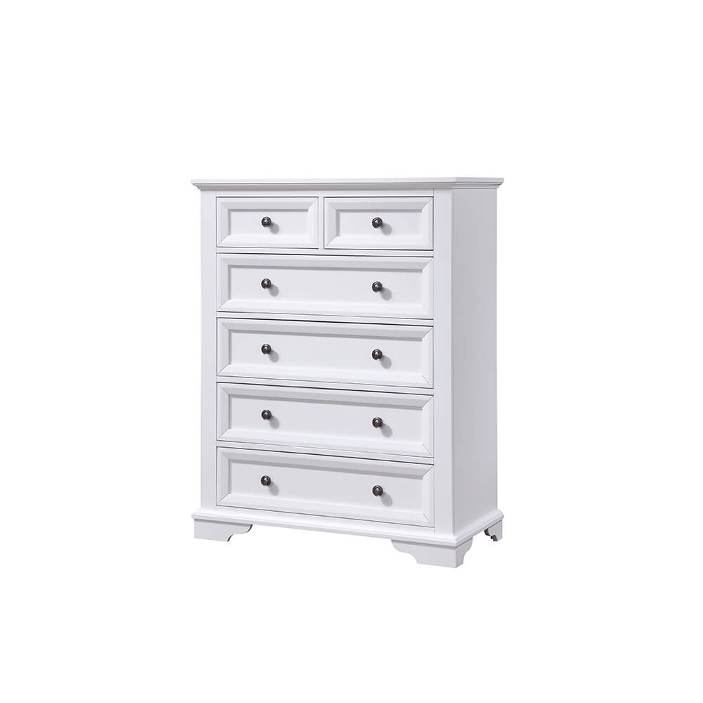 Quinn Tallboy 6 Drawer White