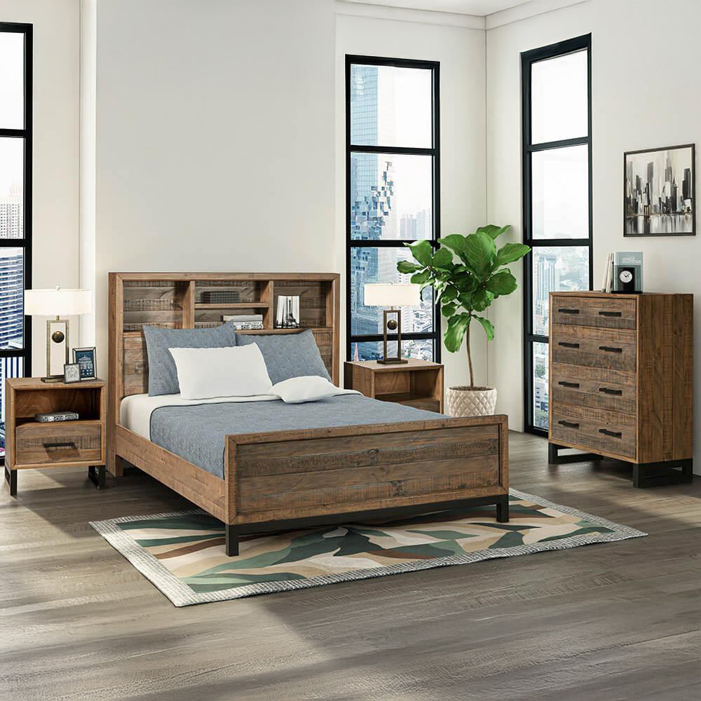 Reklaim Bookcase King Bed Frame