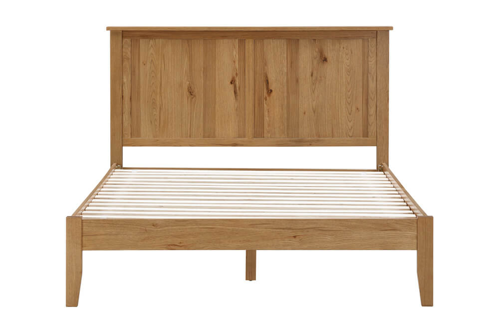 Claire American White Oak Timber King Bed Frame