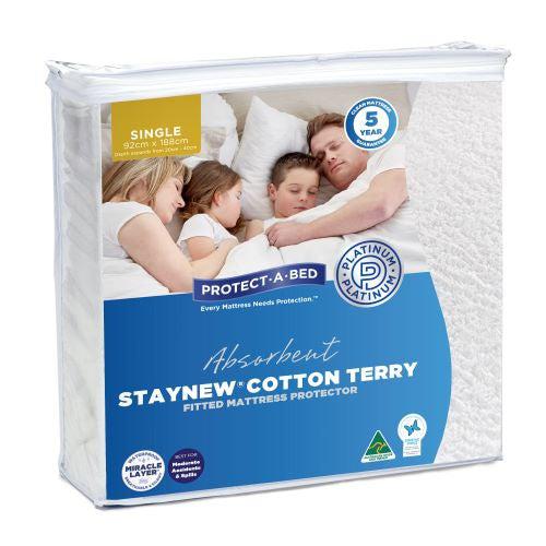 Cotton Terry Single Size Mattress Protector