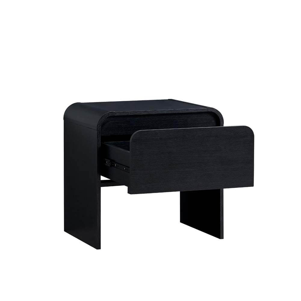 Natalya Bedside Table 1 Drawer Black