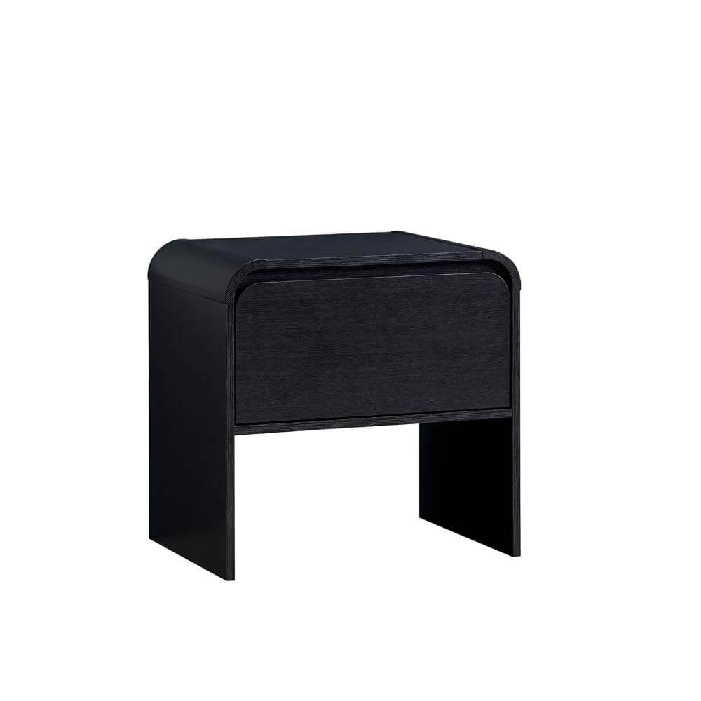 Natalya Bedside Table 1 Drawer Black