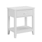 Aspen Bedside Table 1 Drawer White