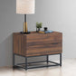 Cody Bedside Table 2 Drawer Woodgrain