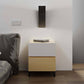 Monroe Bedside Table 2 Drawers woodgrain and white