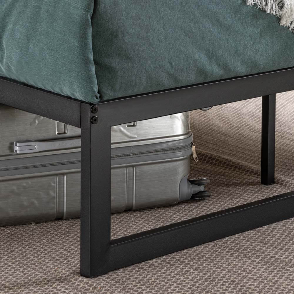 Abel Quick Lock Metal Bed Base Black King Single