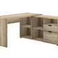 Rico 2 Drawer 5 Compartment Executive Desk Light Sonoma Oak