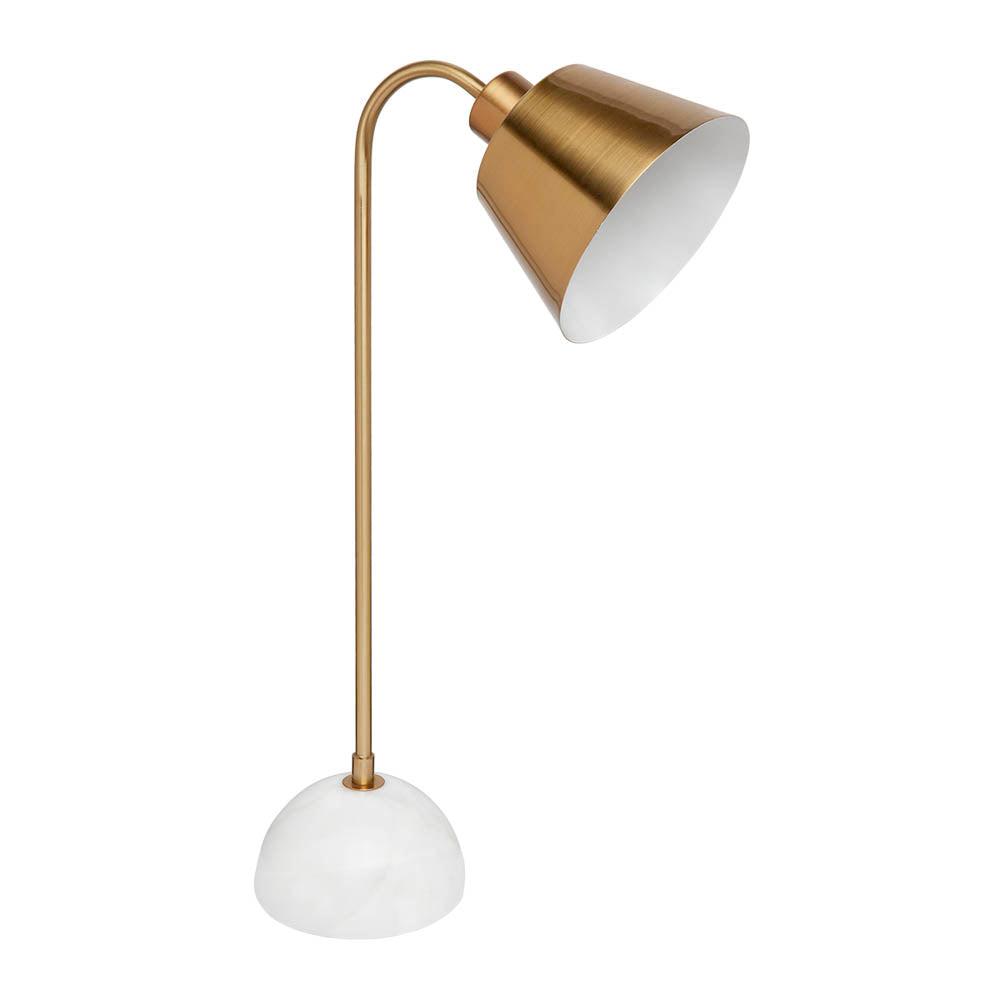 Nicholson Table Lamp Brass White