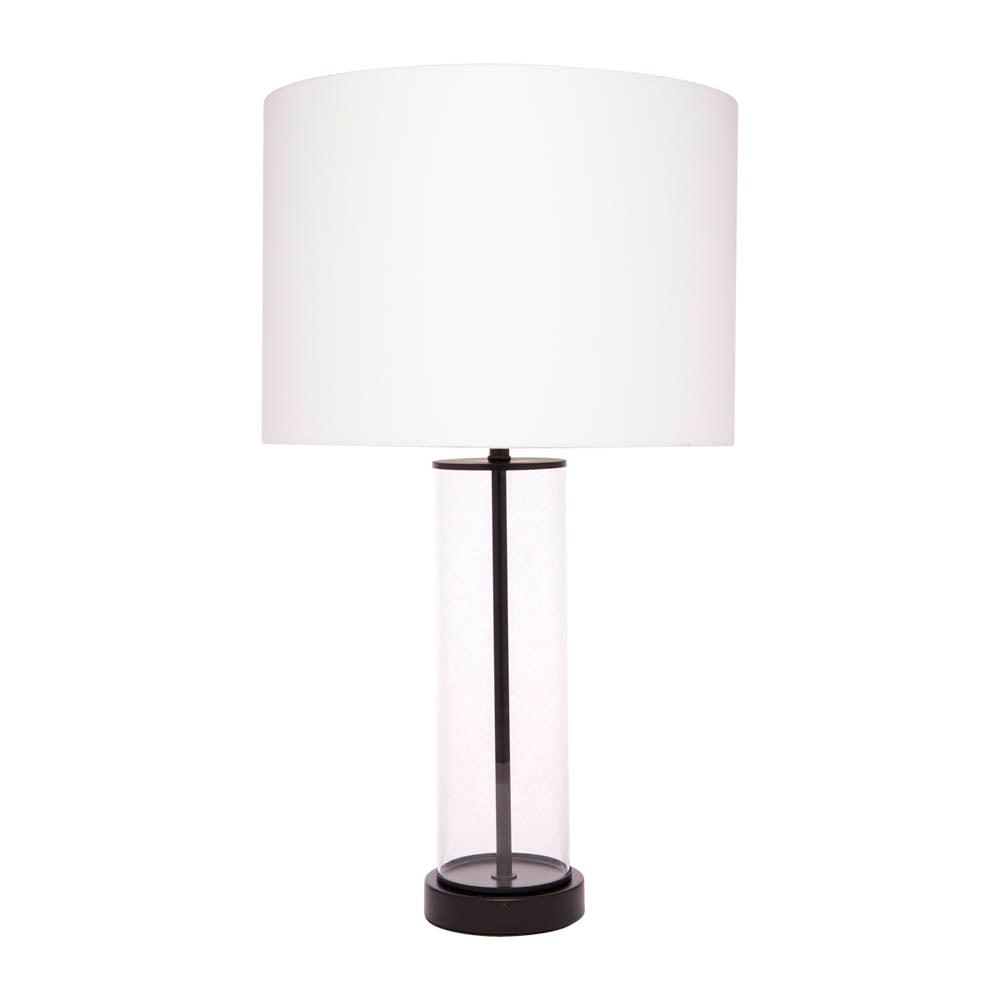 East Side Table Lamp Black with White Shade