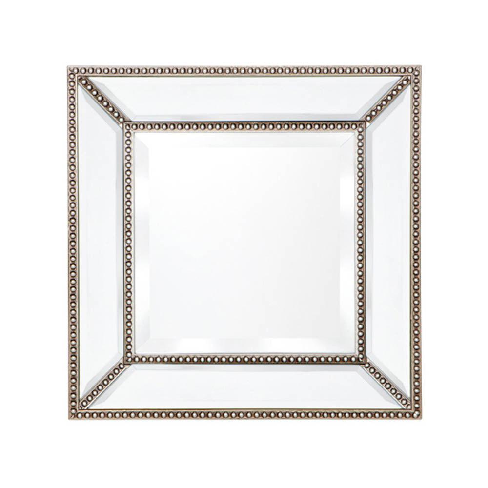 Zeta Wall Mirror Small Antique Silver