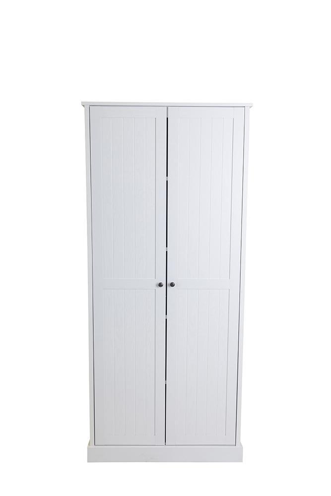 Hamptons 2 Door 5 Tier Shelf 80cm Cupboard