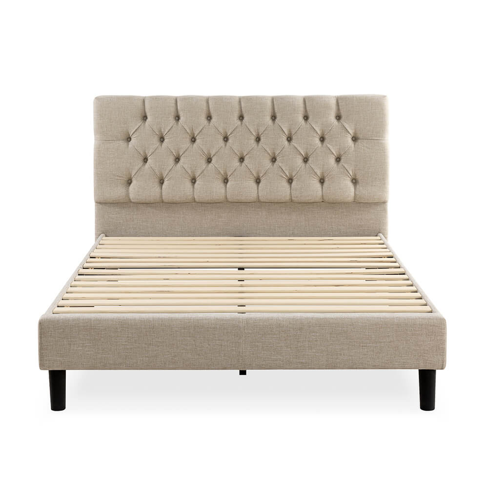 Essentials Tufted Queen Bed Frame with USB