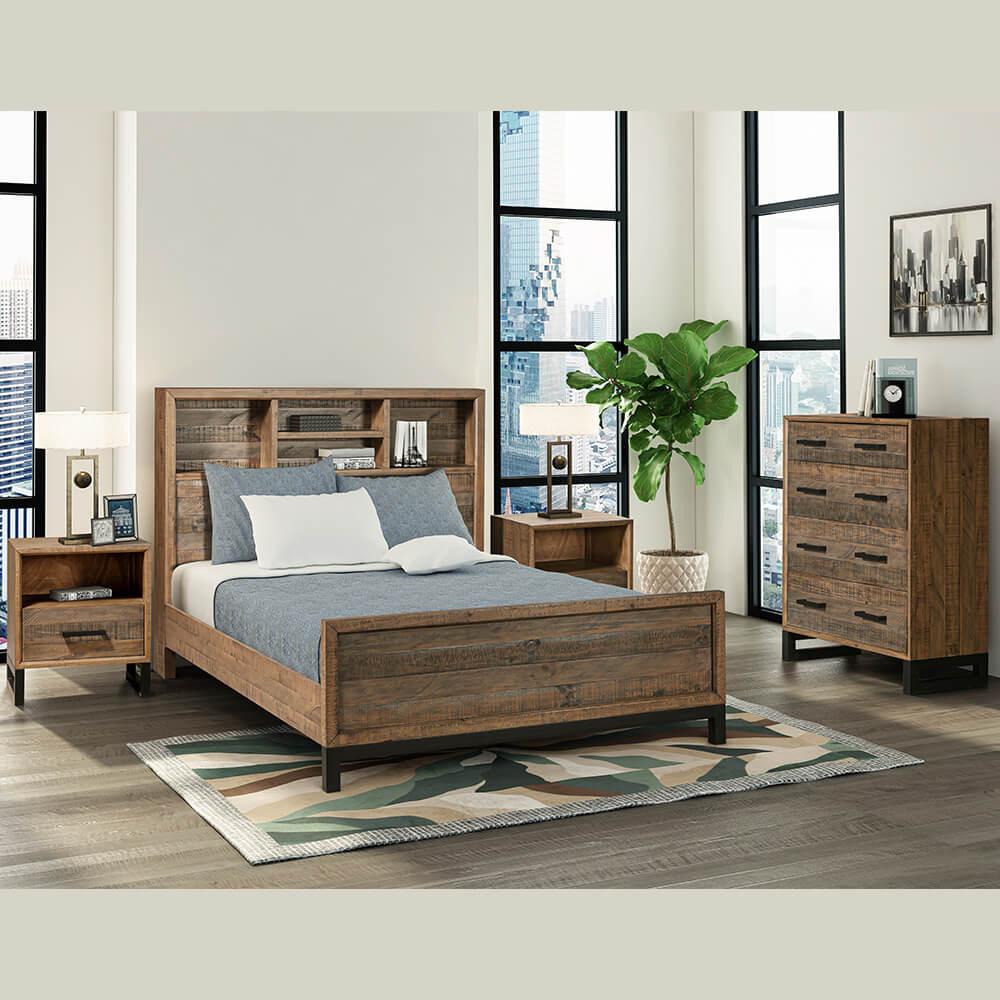 Reklaim Bookcase Queen Bed Frame