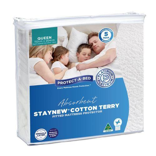 Cotton Terry Queen Mattress Protector